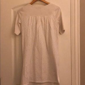 Ann Taylor eyelet back white dress